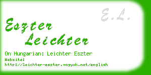 eszter leichter business card